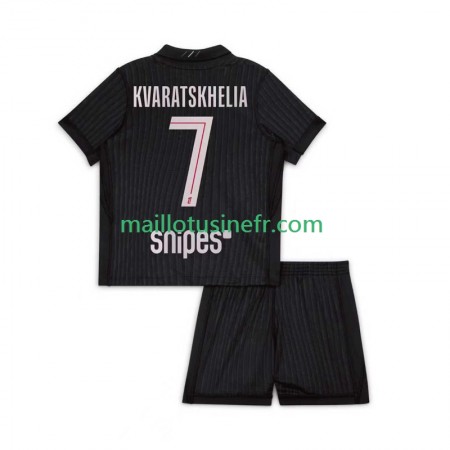Maillot de Foot Paris Saint-Germain Khvicha Kvaratskhelia 7 Quatrième 2025-26 - Enfant